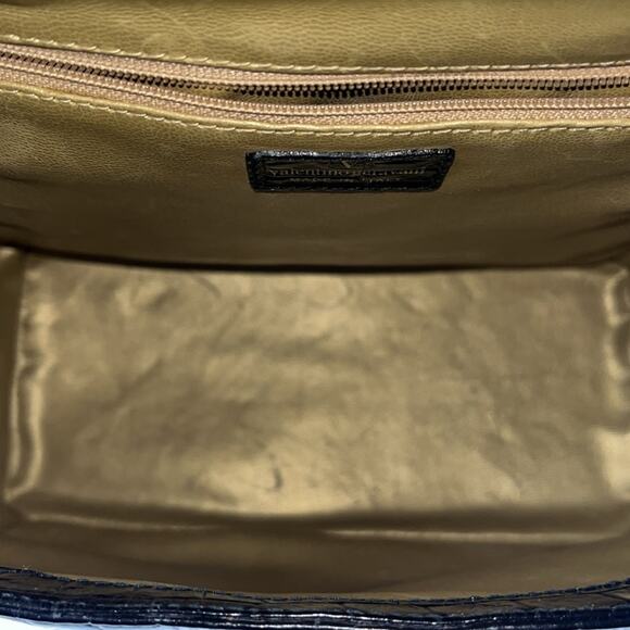 Valentino Garavani Croc Embossed Leather Handbag - Picture 10 of 12